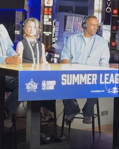 Summer League Central broadcast desk powered by Red Bull.webp